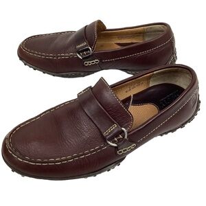 Born Leather Moc Toe Loafers Brown Style W6765